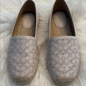 Coach Light Gray Espadrille Flats